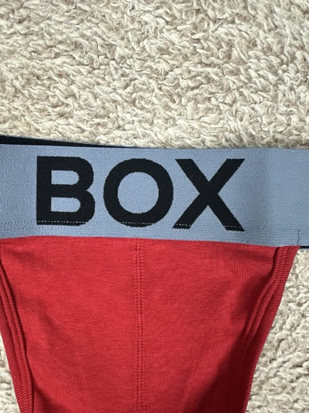BOX Menswear Men’s S Red/Gray/Black Cotton Jersey Jockstrap Underwear Stretch
